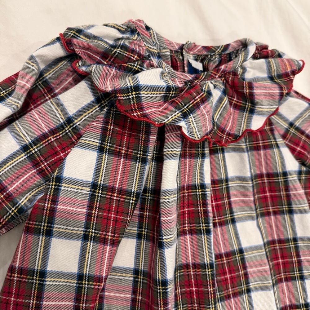 Plaid Ruffle Collar Blouse - Picture 4 of 7